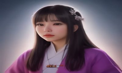 武则天秘史女主角形象，身着深紫色宫装端坐于龙椅之上，眼神锐利而深邃，展现权力巅峰时期的帝王气度